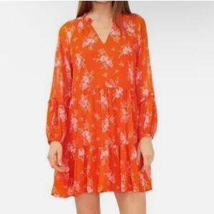 Vince Camuto Orange Floral Dress